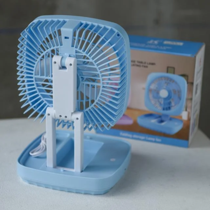 Rechargeable Folding Desk Fan With Led Light Jk - F666 Model