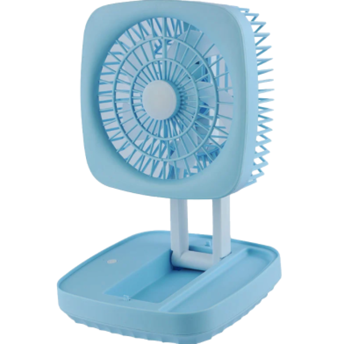 Rechargeable Folding Desk Fan With Led Light Jk - F666 Model